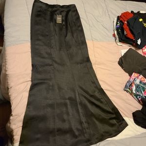 NWT satin panel high waisted maxi skirt